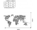 World Map Country Names Vinyl Decals Modern Wall Stickers